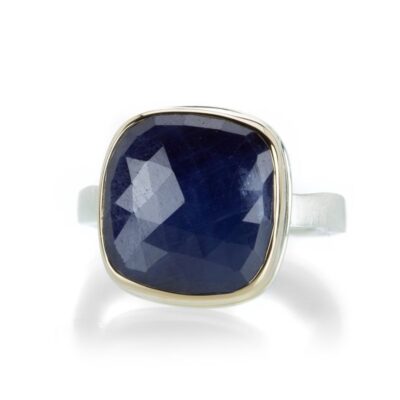 Rings Jamie Joseph  | Faceted Square Blue Sapphire Ring