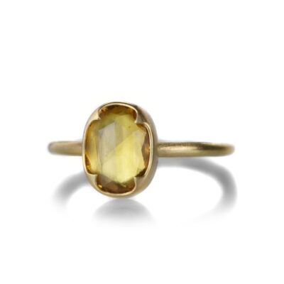 Rings Gabriella Kiss  | Oval Faceted Yellow Sapphire Ring