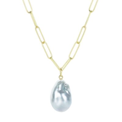 Necklaces Maria Beaulieu  | Soft Gray Baroque South Sea Pearl (Pendant Only)