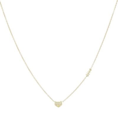 Necklaces Victoria Cunningham  | Tiny Cat And Fish Bone Necklace