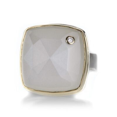 Rings Jamie Joseph  | Square Rose Cut White Moonstone Ring