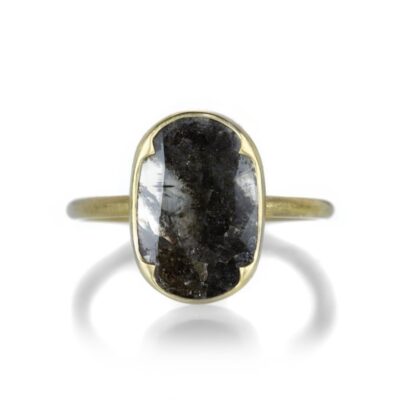 Rings Gabriella Kiss  | Oval Lacy Black Diamond Ring