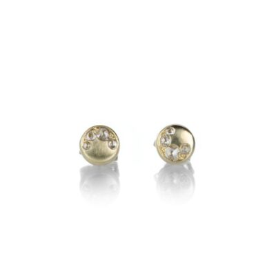 Earrings Nicole Landaw  | Small Snowy Ledge Rose Cut Diamond Studs