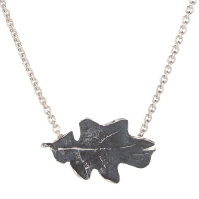 Necklaces John Iversen  | Small Oak Leaf Pendant With Chain