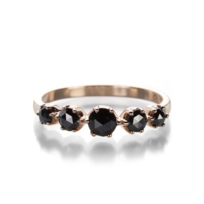 Rings Sethi Couture  | 5 Stone Black Diamond Ring