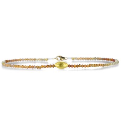 Bracelets Margaret Solow  | Faceted Orange Sapphire And Gold Bead Bracelet