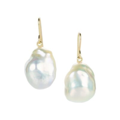 Earrings Maria Beaulieu  | Soft Gray Baroque Freshwater Pearl Earrings