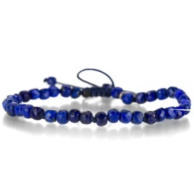 Bracelets Joseph Brooks  | 5Mm Faceted Lapis Cube Bracelet