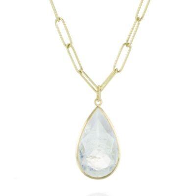 Necklaces Maria Beaulieu  | Blue Faceted Moonstone Pendant (Pendant Only)