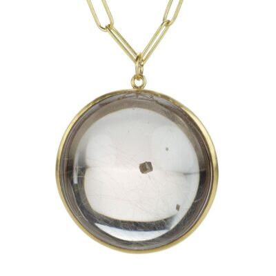 Necklaces Maria Beaulieu  | Smoky Quartz With Hematite Pendant (Pendant Only)