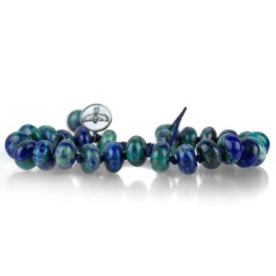 Bracelets Joseph Brooks  | 8Mm Smooth Azurite And Chrysocolla Bracelet