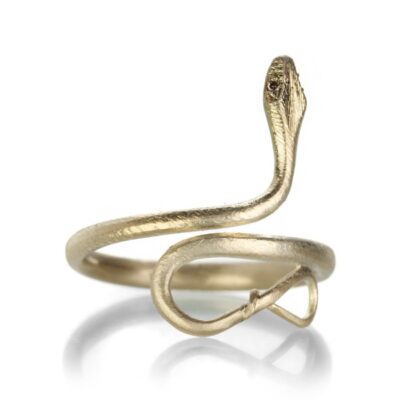 Rings Gabriella Kiss  | Green Gold Small Snake Ring