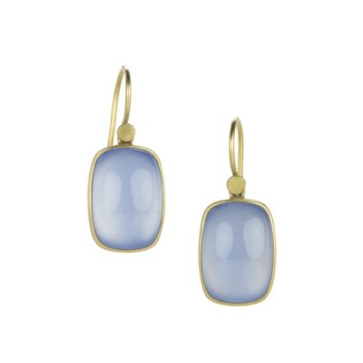 Earrings Lola Brooks  | Cushion Blue Chalcedony Drop Earrings