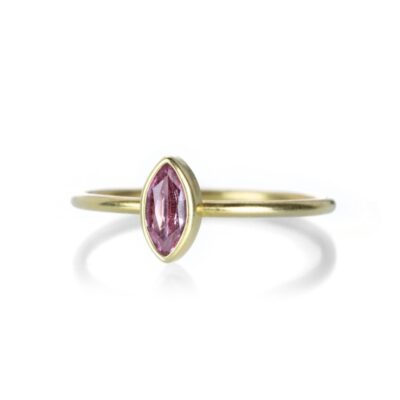 Rings Gabriella Kiss  | Small Marquise Pink Sapphire Ring