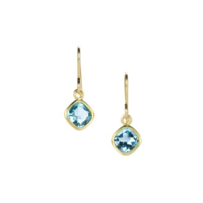 Earrings Maria Beaulieu  | Small Blue Topaz Earrings