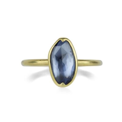 Rings Gabriella Kiss  | Organic Faceted Blue Sapphire Ring