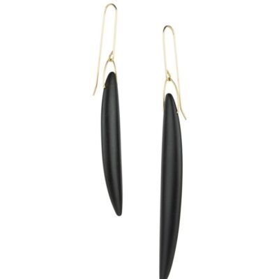 Earrings Gabriella Kiss  | Black Jade Bean Earrings