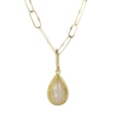 Necklaces Petra Class  | Teardrop Ethiopian Opal Pendant (Pendant Only)