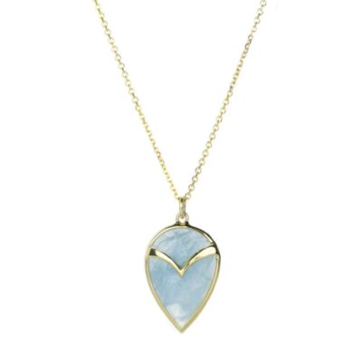 Necklaces Rachel Atherley  | Aquamarine Owl Pendant Necklace