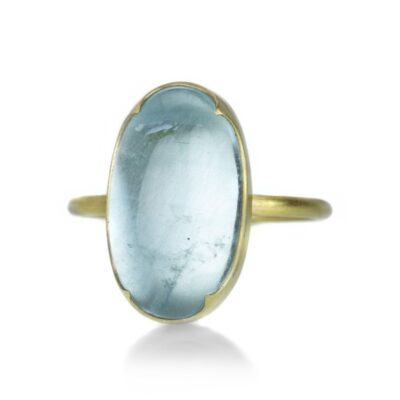 Rings Gabriella Kiss  | Oval Clear Pale Aquamarine Ring