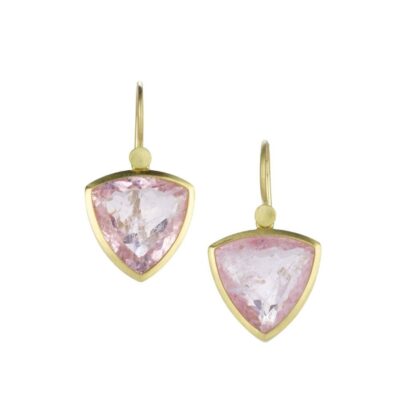 Earrings Lola Brooks  | Trillion Morganite Drop Earrings