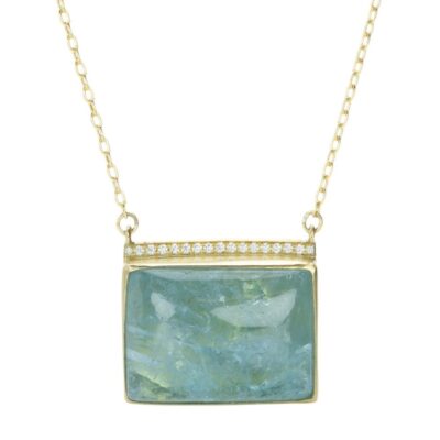 Necklaces Annette Ferdinandsen  | Large Aquamarine Roxy Pendant Necklace