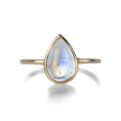 Rings Margaret Solow  | Rainbow Moonstone Teardrop Ring