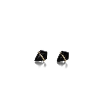 Earrings Page Sargisson  | 18K Extra Small Black Onyx Kite Studs