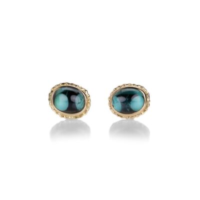 Earrings Jamie Joseph  | Oval Smooth Indicolite Studs