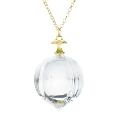 Necklaces Gabriella Kiss  | 18K Rock Crystal Hickory Nut Necklace