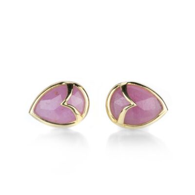 Earrings Rachel Atherley  | Pink Sapphire Owl Studs