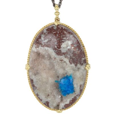 Necklaces Amali  | Cavansite Wtih Blue Quartz Pendant Necklace