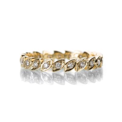 Rings Sethi Couture  | Leaf Diamond Band