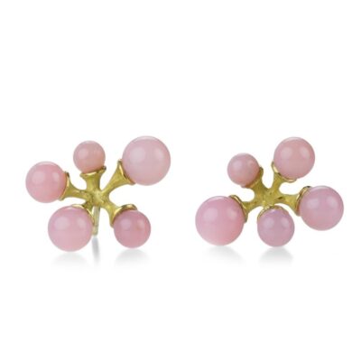 Earrings John Iversen  | Micro Jacks Earrings With Pink Opal