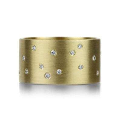 Rings Marian Maurer  | 10Mm Wide Starry Night Band With Diamonds