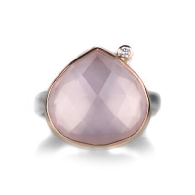 Rings Jamie Joseph  | Lotus Rose Cut Rose Quartz Ring