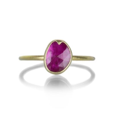 Rings Gabriella Kiss  | Ruby Rose Cut Slab Ring