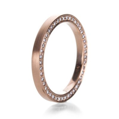 Rings Edward Burrowes  | Rose Gold Diamond Edge Band