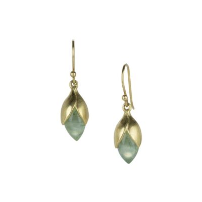 Earrings Annette Ferdinandsen  | Small Prehnite Bud Drop Earrings