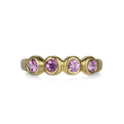 Rings Marian Maurer  | 18K Pink Sapphire Porch Skimmer Band