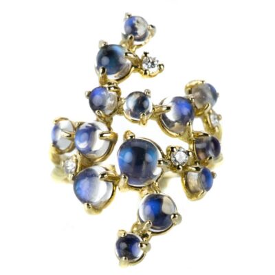 Rings Paul Morelli  | Yellow Gold Moonstone Bubble Cluster Ring