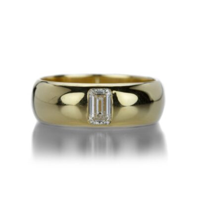 Rings Diana Mitchell  | 18K Emerald Cut Diamond Band