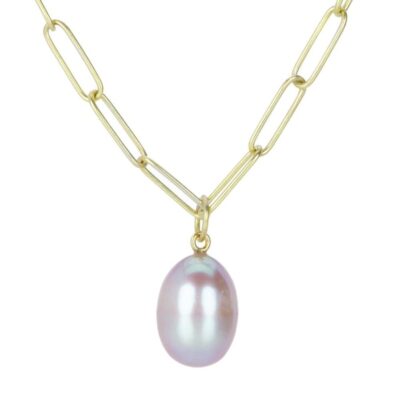 Necklaces Maria Beaulieu  | Purple Pink Ombre Pearl Pendant (Pendant Only)