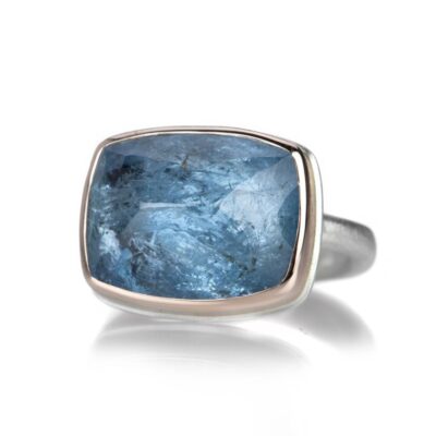 Rings Jamie Joseph  | Small Rectangular Inverted Aquamarine Ring