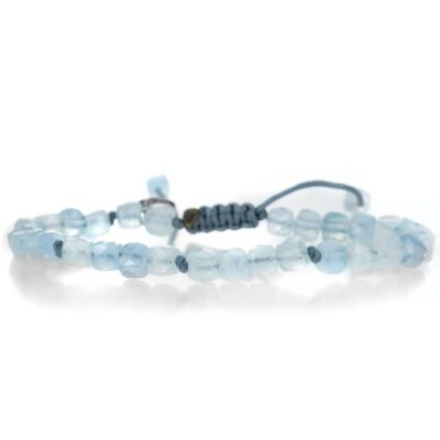 Bracelets Joseph Brooks  | 5Mm Faceted Aquamarine Cube Bracelet