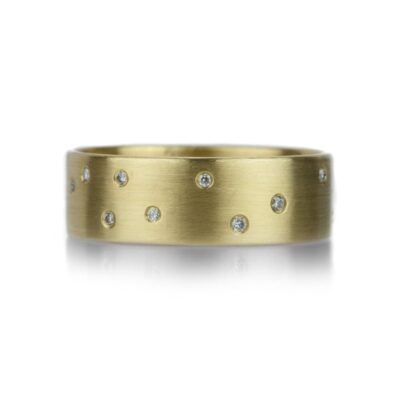 Rings Marian Maurer  | 6Mm Wide Starry Night Band With Diamonds