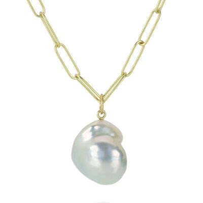 Necklaces Maria Beaulieu  | Metallic Freshwater Pearl Pendant (Pendant Only)