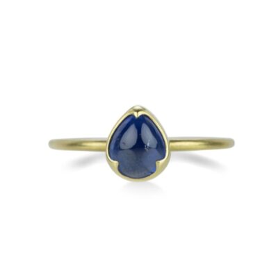 Rings Gabriella Kiss  | Pear Shaped Blue Sapphire Ring