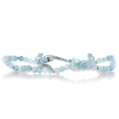 Bracelets Joseph Brooks  | Faceted 4Mm Aquamarine Bead Bracelet