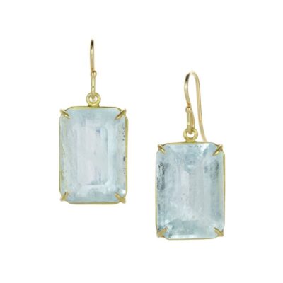 Earrings Rosanne Pugliese  | Aquamarine Cube Earrings